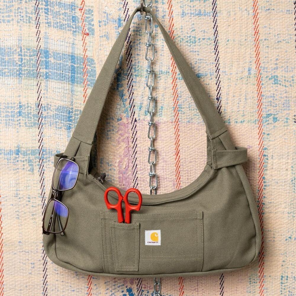 Custom Upcycled Carhartt Shoulder Bag – Handmade shoulder bag  -Baguette Purse